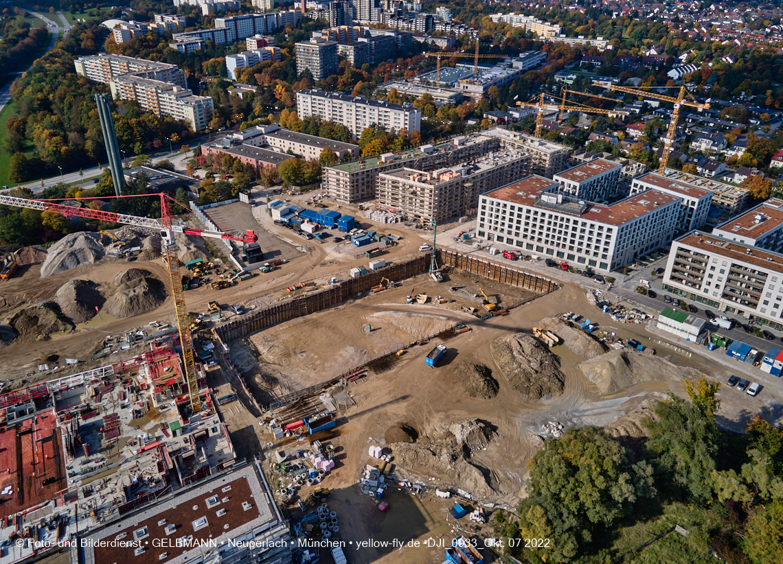 13.10.2022 - Baustelle Alexisquartier und Pandion Verde in Neuperlach 13.10.2022 - Baustelle Alexisquartier und Pandion Verde in Neuperlach